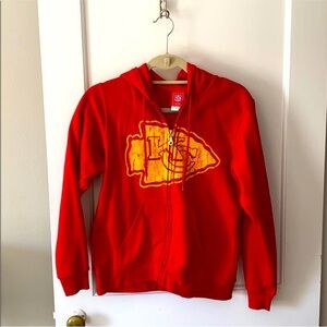 Chiefs zip up hoodie. NFL brand. Ladies Med